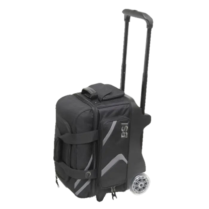 Picture of BSI Prime 2 Ball Double Roller Black Charcoal Bowling Bag