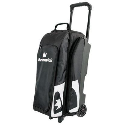 Picture of Brunswick Blitz 3 Ball Triple Roller Black Bowling Bag