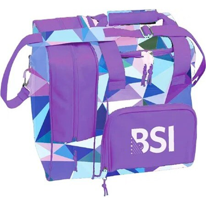Picture of BSI Deluxe 1 Ball Single Tote Pink Purple Bowling Bag